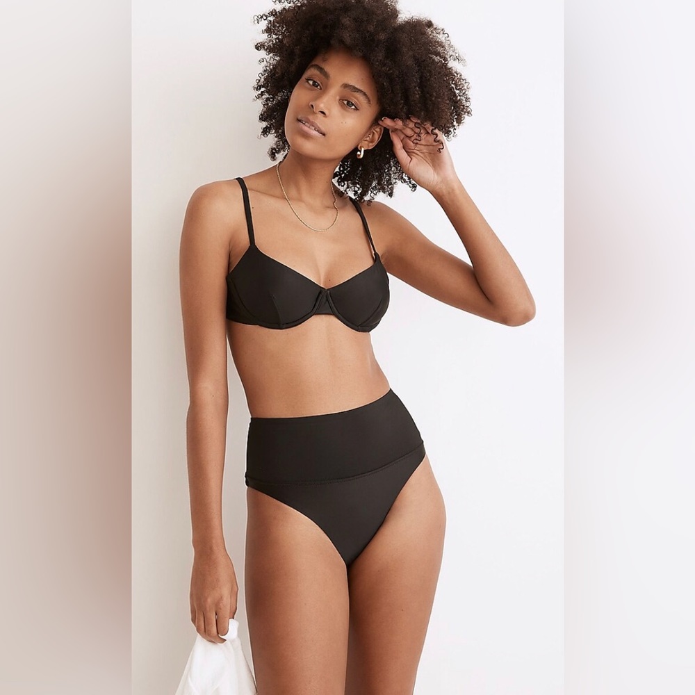 Madewell Second Wave High-Cut Cheeky Bikini Bottom Size: Various